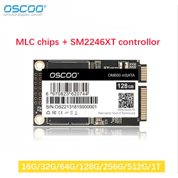 Oscoo Internal Msata Interface SSD Hard Drive MLC Chips + SM2246XT Controllor 128GB 256GB