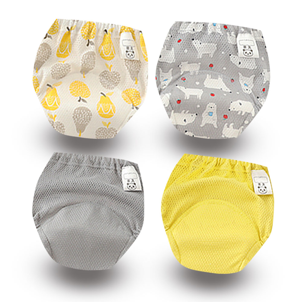 Waterproof Reusable Baby Kids Cotton Potty Training Pants Infant Shorts Underwear Cloth Diaper Nappies Child Panties 4PCS/lot