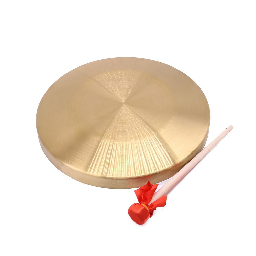 15.5cm/6inch Mini Hand Copper Gong Cymbal with Wooden Drumstick Mini Slamming Musical Instruments Kid Music Toy