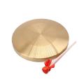 15.5cm/6inch Mini Hand Copper Gong Cymbal with Wooden Drumstick Mini Slamming Musical Instruments Kid Music Toy