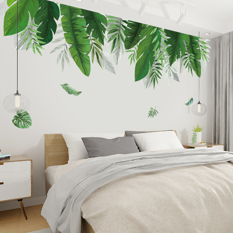 Tropical plants Banana leaf Wall Stickers for Living room Bedroom Eco-friendly Vinyl Wall Decals Art Murals Poster Home Decor