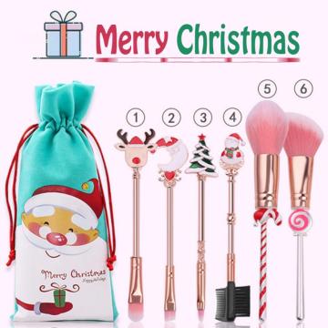 6/5/1pcs New Multifunction Makeup Brushes Set Christmas Gift Cute Eyeshadow Pallete Foundation Brush Cosmetic Tool Maquiagem