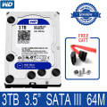 WD BLUE 3TB Internal Hard Drive Disk 3.5" 5400 RPM 64M Cache SATA III 6Gb/s 3000GB HDD HD Harddisk for Desktop Computer WD30EZRZ