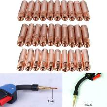 FORGELO 10pcs MB-15AK M6 25mm MIG/MAG Welding Nozzles Contact Tip Gas Welding Torch Nozzle 0.8/1.0/1.2mm Tools