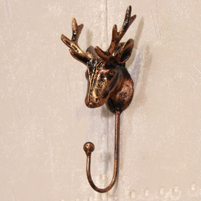 European-style clothing store display racks coat hanger clothes shop wall iron wall hooks deer wall hanging point Animal