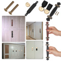 1PC Soft PU Leather Alloy Cabinet Pulls Kitchen Dresser Drawer Knobs Door Cupboard Pull Handle Furniture Hardware