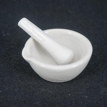 60mm Porcelain Mortar and Pestle Mixing Grinding Bowl Set White Lab Kit Tools