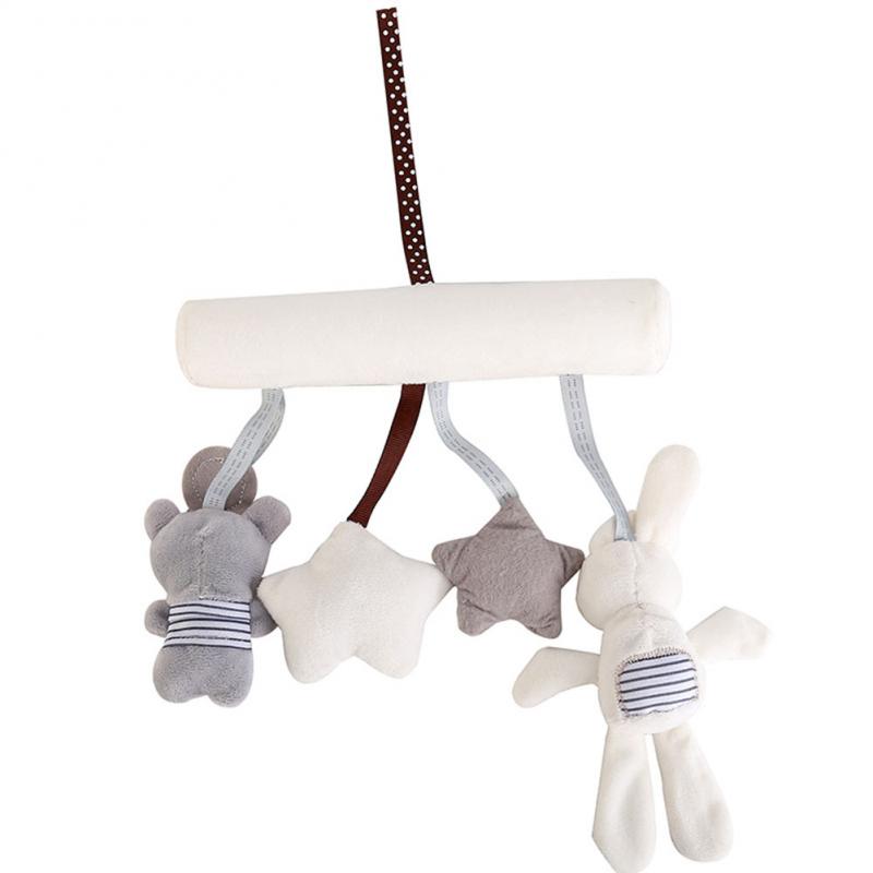 Mobiles Newborn Baby Plush Stroller Toys Infant Rattles Mobiles Cartoon Animal Hanging Bell Educational 0-12 Month Rabbit Gifts