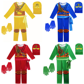 2020 NINJAGO Role cosplay Costume Halloween Boys Girls Jumpsuit Set Ninja Halloween Christmas funny Party clothing for boy