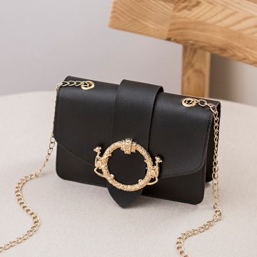 Female Woman Crossbody Bags Novelty Small Zipper Shoulder Bags Designer Chain Flap Bag Fashion Girls PU Leather Plain Handbag