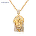 Iced Out Hip Hop Gold Jesus Piece Necklace