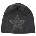 Unisex Men Women Classic Star Rhinestone Slouch Beanie Cap Cotton Hat