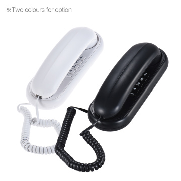 Portable Corded Telephone Phone Pause/ Redial/ Flash Wall Mountable Base Handset for House Home Call Center Office Company Hotel