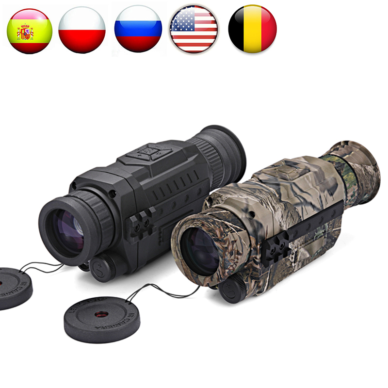 WG535 Digital Night Vision Monoculars 200m full dark DVR NIght Vision Scope 5X Optical Magnification Photo Video Hunting Cameras