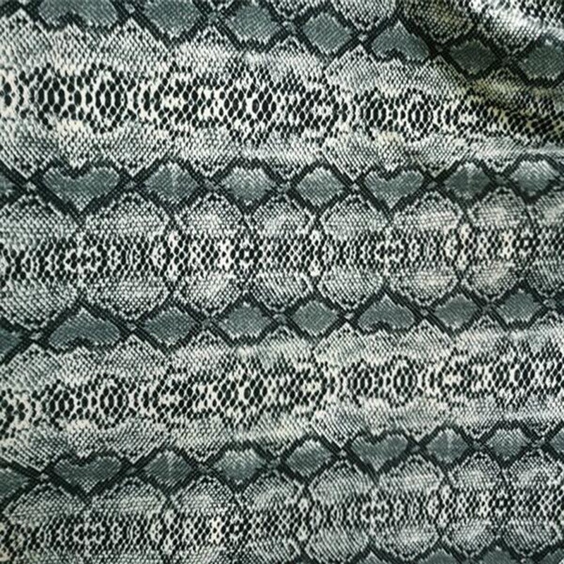 Good Grey Cotton/spandex 4-Side Stretch Milk Silk Dress Fabric Snake Leopard Pattern Print Dance Fabric DIY Sew Dress Clothing