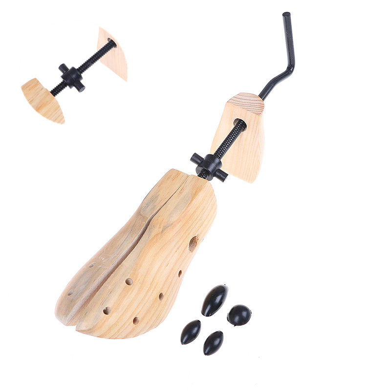 1 Piece Shoe Stretcher Wooden Shoes Tree Shaper Rack,Wood Adjustable Flats Pumps Boots Expander Trees Size S/M Man Women