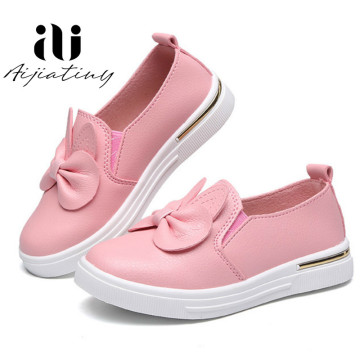 Quality Autumn Cute Rabbit Children Sneakers Girls Princess Shoes kids Skate Shoes Girls Flat Sport Shoe red black pink Color
