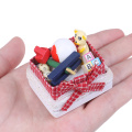 1Pc DIY 1:12 Dollhouse miniature bear toy box model toys for doll house decoration Table Furniture Toy Sets