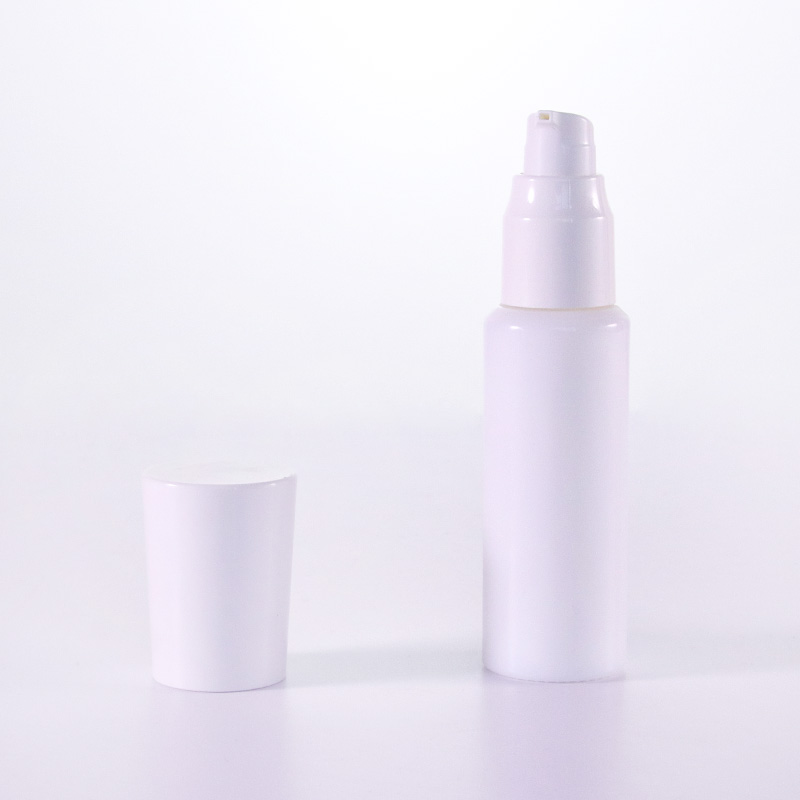 Special Shape Glass Bottle With White Pump2 Jpg