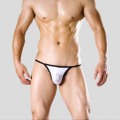 Men's Sexy Underwear Leopard Printing Thong Men Briefs Ice Silk Low Waist T-Pants Breathable Underpants G-Strings T-Back Male