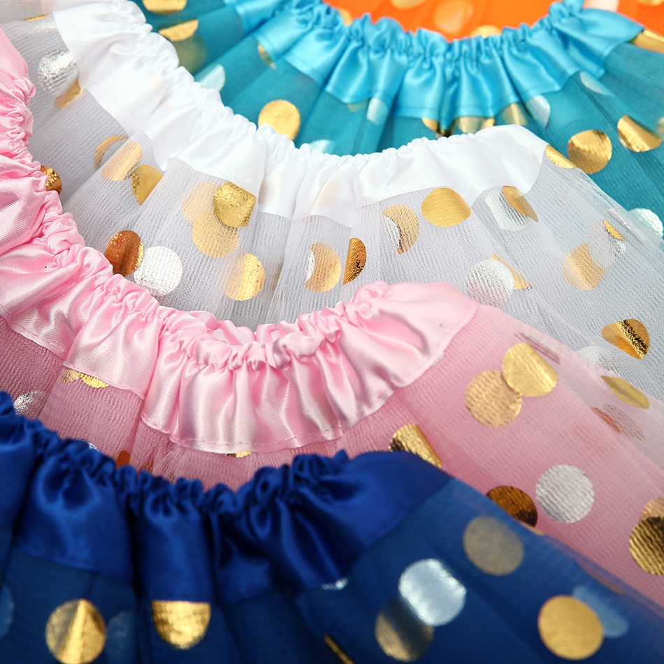 Kids Baby Girls Dot Glitter Dance Tutu Skirt Sequined Layers Tulle Toddler Pettiskirt Children Birthday Party Chiffon Clothing