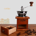 Classic Manual Ceramic Coffee Grinder Wooden Stainless Steel Bowl Adjustable Coffee Bean Mill Easy Clean Kitchen Tools
