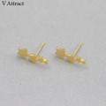 V Attract Minimalism jewelry Gold Filled Stainless Steel Trendy Small Star Stud Earring Women Punk Boucles D'oreilles