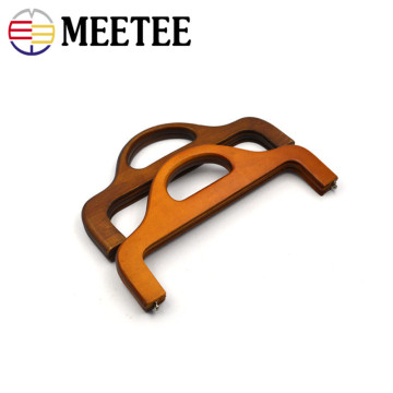 Meetee 1pc 15.5*30cm Bag Wood Frame Handle Antique Kiss Clasp Purse Frames DIY Bag Decoration Handle Buckles Accessories ZK755