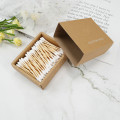 400pcs =2packs Bamboo Cotton Buds Double Head Makeup Cotton Swab Microbrush Wood Sticks Nose Ears Cleaning Health Care Tools