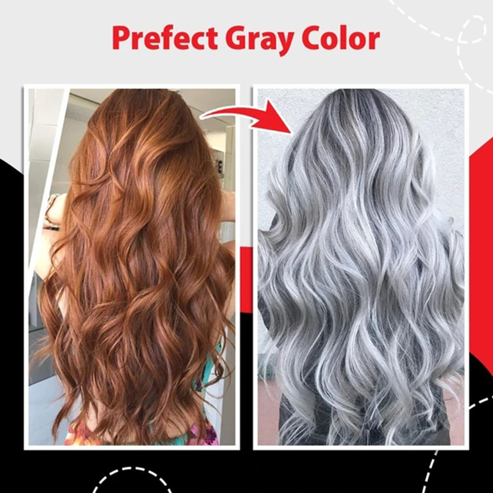 Fashion Hair Gray Dye Cream Unisex Smoky Style Light Grey Silver Color Dye Cream Girl Beauty Hair Color Modify Dyeing Tool