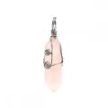 Rose Quartz-Silver Wire