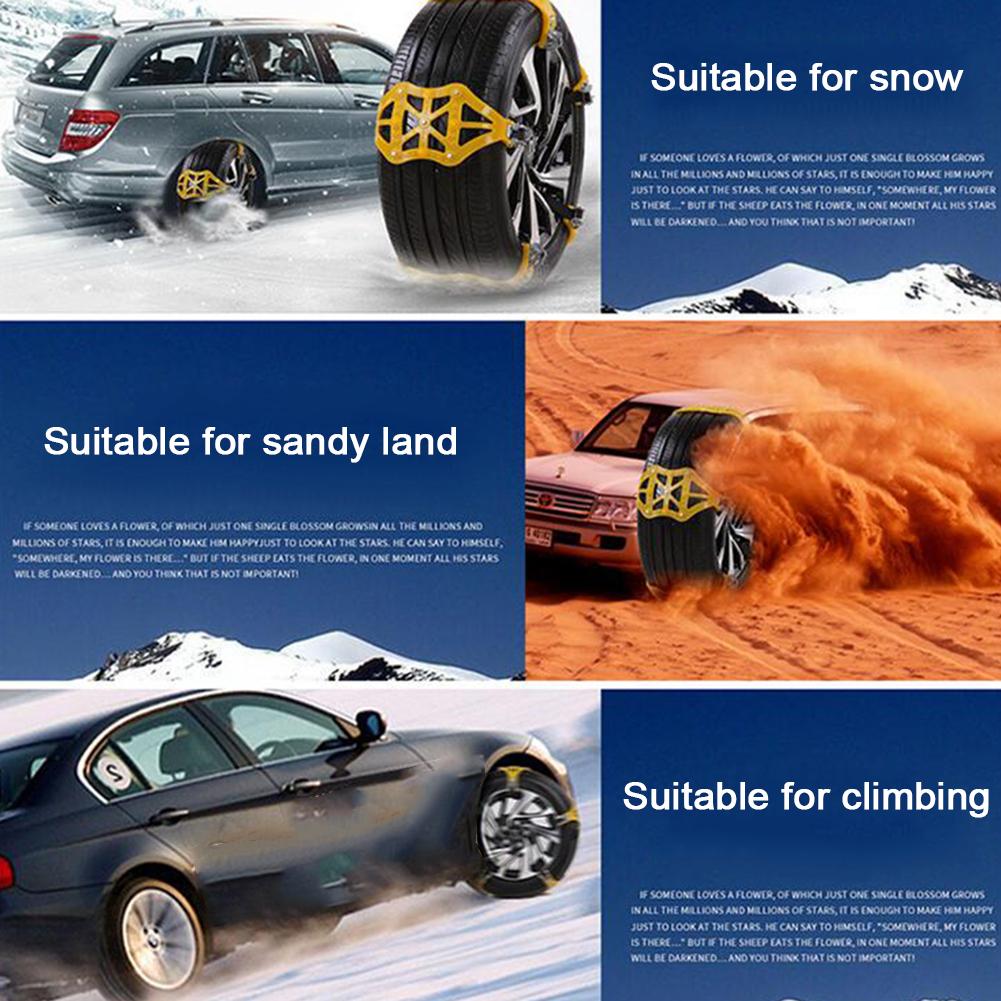 1-5pcs Car Tyre Winter Roadway Safety Snow Chain Wheel Car Tire Tendon Thickened wear-resistant Anti-skid Chain