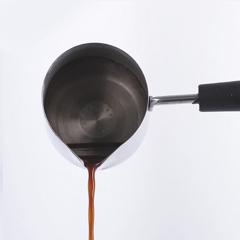 Espresso Steaming Pitcher Latte Milk Frothing Jug Wax Melt Pot Long Handle Candle Soap Melts Pot Metal Coffee Toroid Pitcher#15