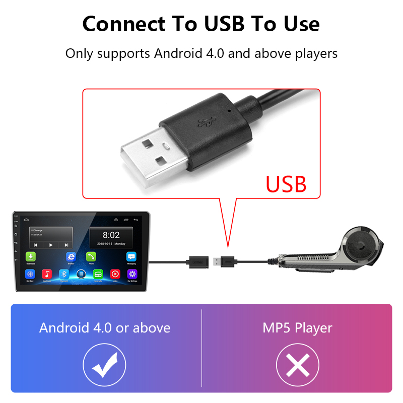 JMCQ Android 8.0 USB DVR For Multimedia player with ADAS NO Rear camera G-sensor Cycle Recording Motion Detection with TF Card