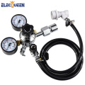 Home Brew Beer Gas Line Assembly, 5/16" PVC Gas Carbonation Hose,W21.8 Co2 Regulator with Convert Adapter for Co2 Gas Bottle