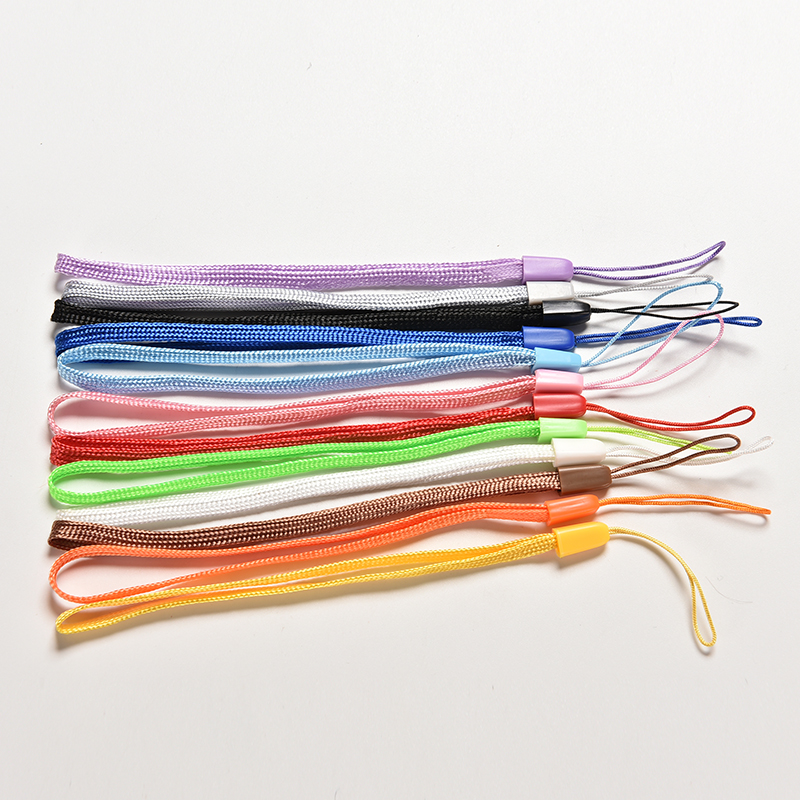 20Pcs /lot Nylon wrist hand cell phone mobile chain straps Charm Cords DIY Hang Rope Lanyard Random Color Mobile Phone Strap