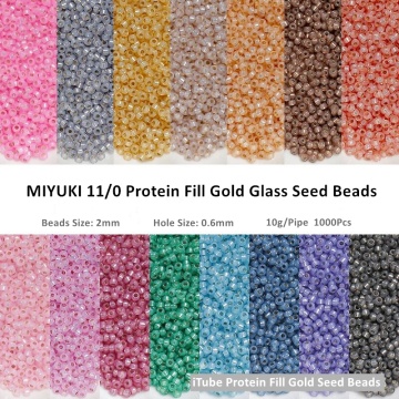 1100pcs/Pipe Japan Miyuki Glass beads Small 2mm Protein color bead Seedbeads Material For Making Necklace Bracelet Jewelry 10g