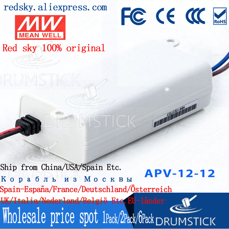 Steady MEAN WELL APV-12-12 12V 1A meanwell APV-12 12V 12W Single Output LED Switching Power Supply