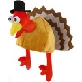 Thanksgiving Turkey Hat Funny Carnival Chicken Leg Hat Plush Roasted Turkey Hat Christmas Thanksgiving Party Hat Cosplay Decor