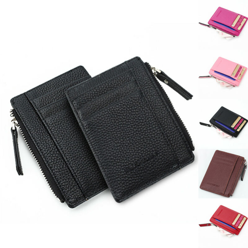 2018 New Women Credit Card Holder Fashion PU Leather Metal Card Holder Automatic Money Cash Clip Mini Wallet