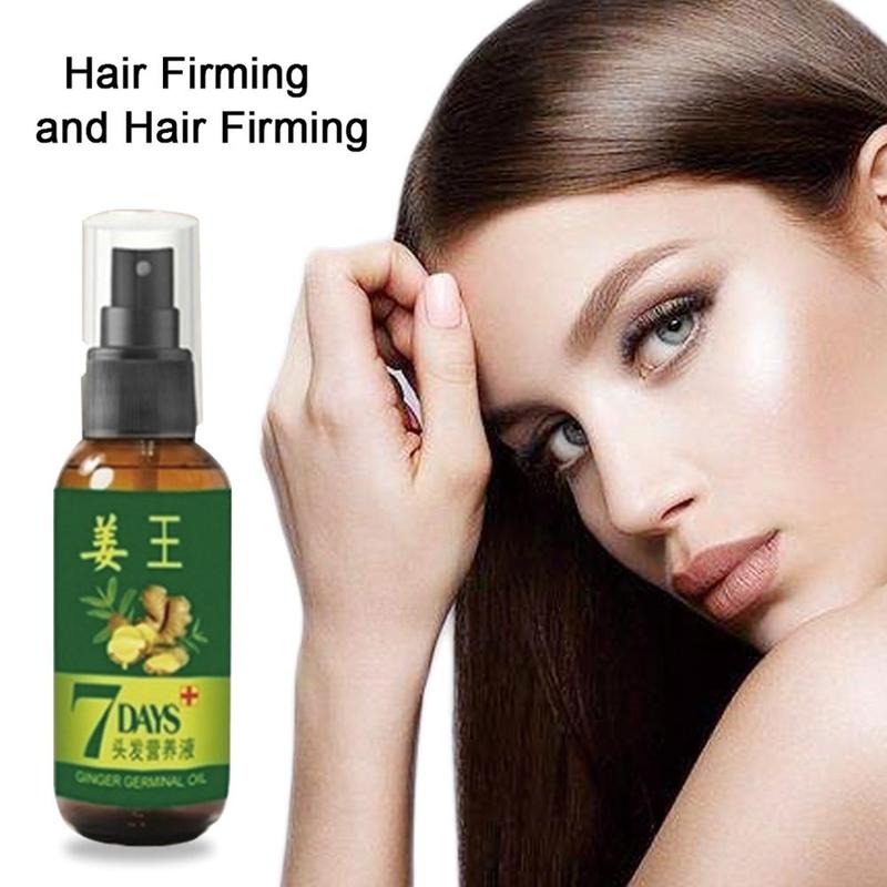 7 Days Ginger Hair Growth Serum 30/50ml Anti Preventing Hair Loss Alopecia Liquid Damaged Hair Repair Growing Faster
