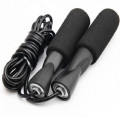 Aerobic Exercise Boxing Skipping Jump Rope Adjustable Bearing Speed Fitness Blac