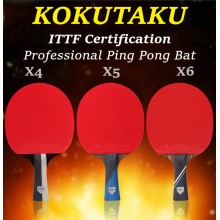 ITTF Certification Professional Table Tennis Racket 2 Pcs KOKUTAKU X4 X5 X6 Ping Pong Paddle Bat Carbon Blade Pimples-in Rubber