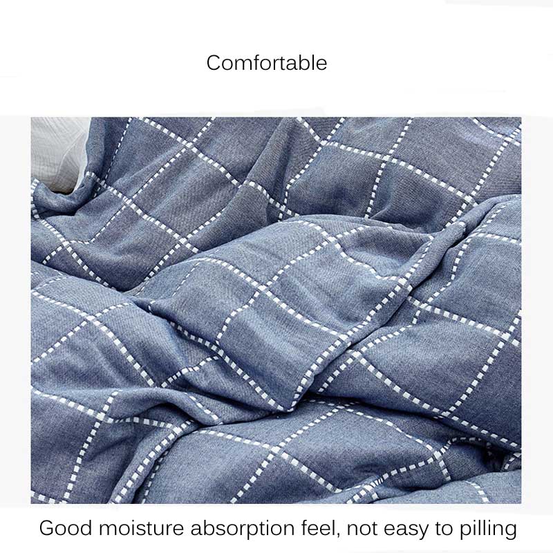 Six Layers Gauze Bedding Throw Blanket Summer Plaid for Adult Kids Bedspread Single/Twin/Queen/King Size