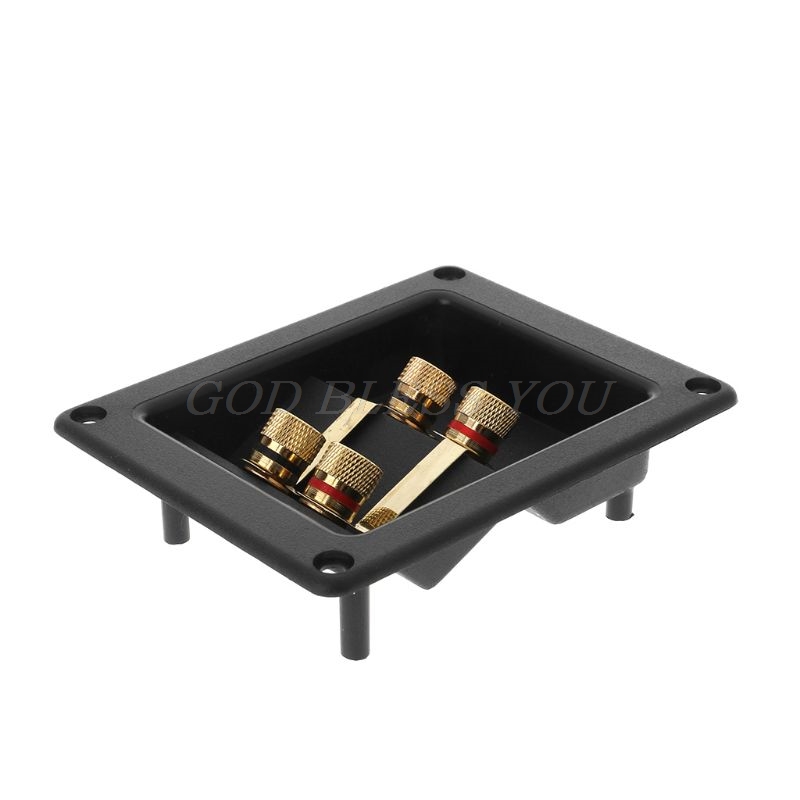 Terminal Cup Connector 266 Parts Express Binding Posts Gold Banana Jacks Recessed Bi-Amp Speaker Box Black Drop Shipping