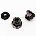 25pcs Silver Black Carbon Steel Metric Threaded Nylon Insert Hex Flange Self-locking Locking Nut Wheel Locknut M3 M4 M5 M6