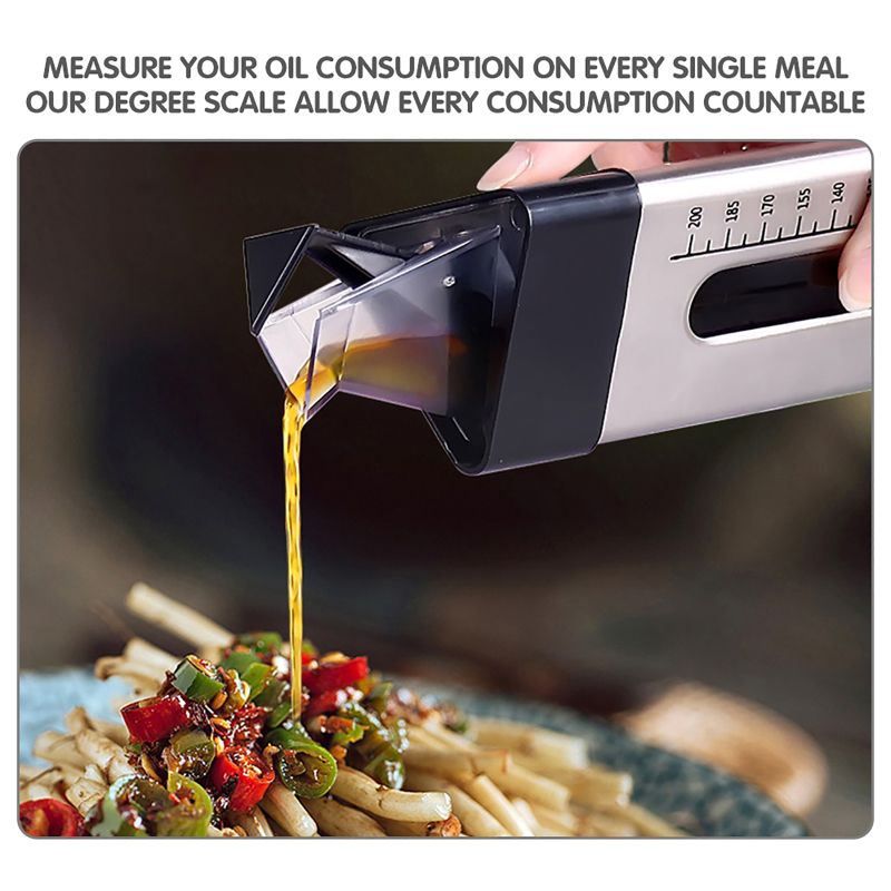2020 New 2Pcs Kitchen Olive Oil Cruet Bottle Vinegar Dispenser Oil Container No-Drip Double Wall Cooking Oil Dispensering Bottle