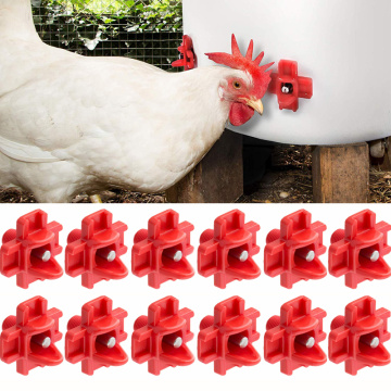 12pcs Chicken Quail Poultry Horizontal Side Mount Nipples Drinker Waterer Clean Water Feeding Farm Automatic Chick Drinking