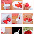 2018 Cherry Corer With Container Kitchen Gadgets Tools Novelty Super Cherry Pitter Stone Corer Remover Machine