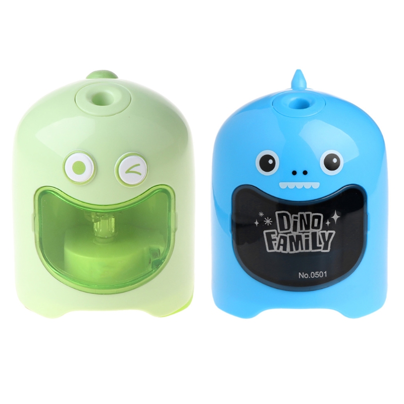 Dinosaur Cartoon Electric Pencil Sharpener Battery Operated Gift Office Supplies